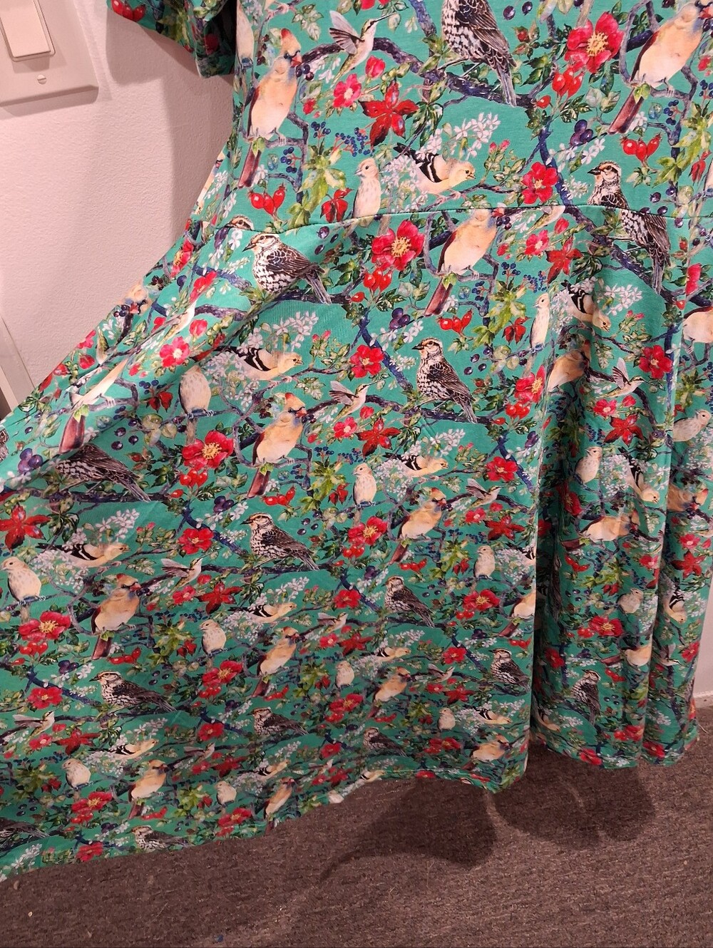 New Svaha Size 3x Vibrant Bird Print Organic Cotton Dress POCKETS - Picture 2 of 7